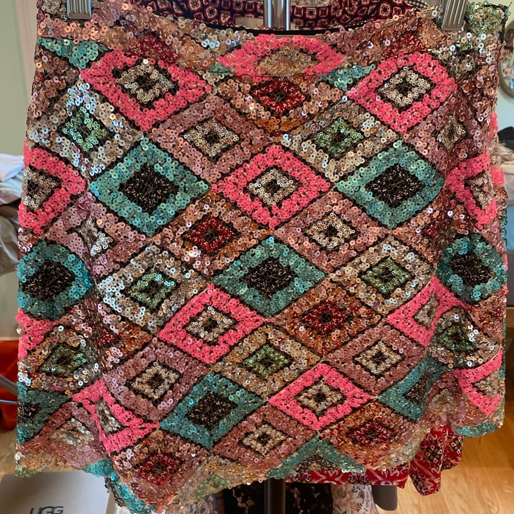 Sequin mini skirt